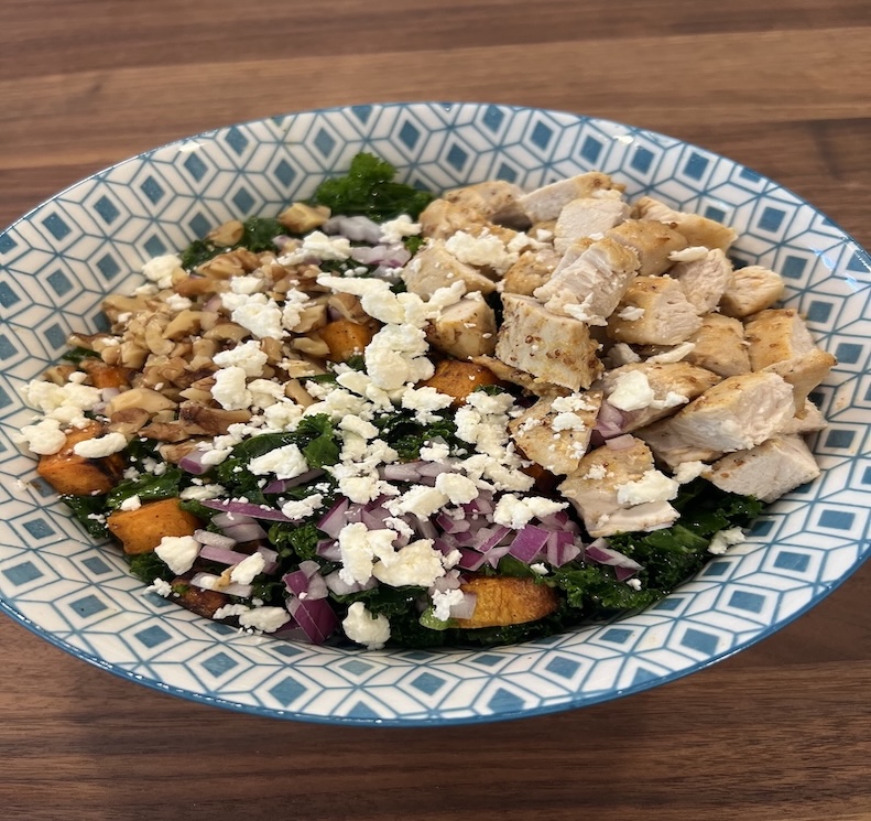 chicken and kale bowl